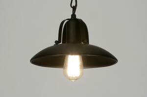 Závěsné industriální černé svítidlo Torino One Antico (LMD)