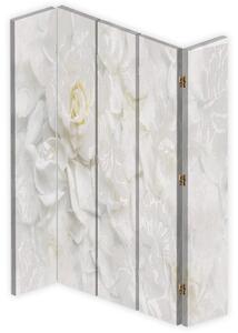Paraván Bílé květy Rozměry: 180 x 170 cm, Provedení: Klasický paraván