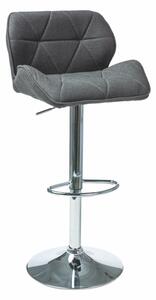 Barová židle - C-122, noha v barvě chromu, čalouněná, různé barvy na výběr Čalounění: světle šedá (tap.94)