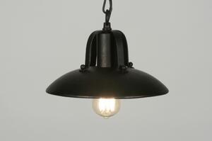 Závěsné industriální černé svítidlo Torino One Antico (LMD)