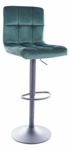 Barová židle - C-105 Velvet, čalouněná, různé barvy na výběr Čalounění: světle šedá (Bluvel 14)