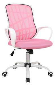 Kancelářská židle - DEXTER, čalouněná, různé barvy na výběr Čalounění: růžová/bílá