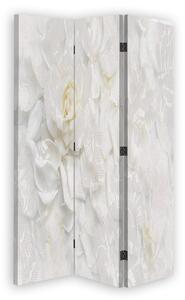 Paraván Bílé květy Rozměry: 110 x 170 cm, Provedení: Klasický paraván