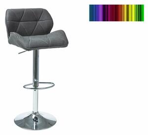 Barová židle - C-122, noha v barvě chromu, čalouněná, různé barvy na výběr Čalounění: světle šedá (tap.94)