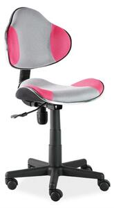 SIGNAL Dětská židle - Q-G2, čalouněná, různé barvy na výběr Čalounění: růžová/šedá