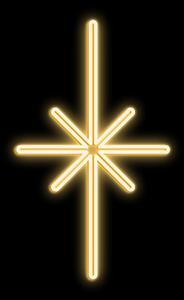 DECOLED LED světelný motiv hvězda polaris, závěsná,14 x 25 cm, teple bílá