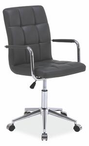 SIGNAL Kancelářská židle - Q-022, ekokůže, různé barvy na výběr Čalounění: šedá (ekokůže)