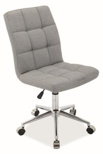 SIGNAL Kancelářská židle - Q-020, čalouněná, šedá