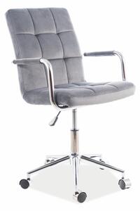 SIGNAL Kancelářská židle - Q-022 Velvet, čalouněná, různé barvy na výběr Čalounění: světle šedá (Bluvel 14)