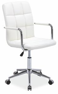 SIGNAL Kancelářská židle - Q-022, ekokůže, různé barvy na výběr Čalounění: bílá (ekokůže)
