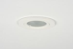 Zápustné koupelnové svítidlo z bíle lakovaného hliníku (LMD)