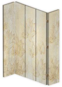 Paraván Zlaté květy Rozměry: 180 x 170 cm, Provedení: Klasický paraván