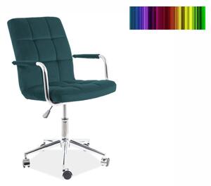 Kancelářská židle - Q-022 Velvet, čalouněná, různé barvy na výběr Čalounění: žlutá (Bluvel 68)