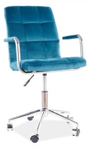 SIGNAL Kancelářská židle - Q-022 Velvet, čalouněná, různé barvy na výběr Čalounění: černá (Bluvel 19)