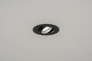 Zápustné černé kruhové svítidlo (LMD)