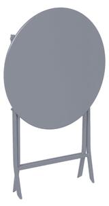 Hesperide skládací kulatý kovový zahradní stůl Greensboro 60x71cm světle šedý