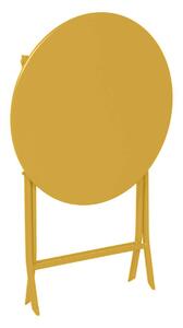 Hesperide skládací kulatý kovový zahradní stůl Greensboro 60x71cm žlutý