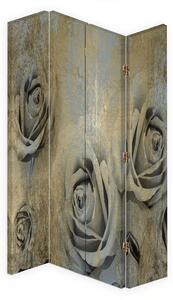 Paraván Vintage růže Rozměry: 145 x 170 cm, Provedení: Otočný paraván 360°