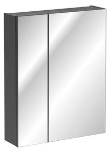 COMAD Závěsná skříňka se zrcadlem - MONAKO 840 grey, šířka 60 cm, matná šedá
