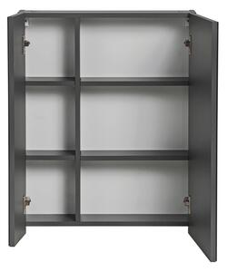 COMAD Závěsná skříňka se zrcadlem - MONAKO 840 grey, šířka 60 cm, matná šedá