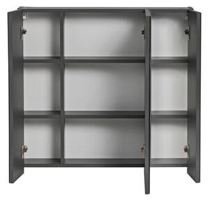 COMAD Závěsná skříňka se zrcadlem - MONAKO 841 grey, šířka 80 cm, matná šedá
