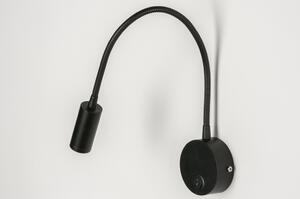 Nástěnné designové černé LED svítidlo Fibie Black (LMD)