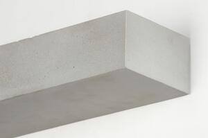 Nástěnné betonové šedé svítidlo Villini Beton (Hranaté nástěnné světlo z betonu)