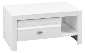 Konferenční stolek - ARKO 12, lesklá bílá/bílá