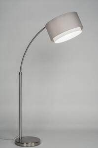 Stojací designová oblouková lampa Soffito Taupe Yersey (LMD)