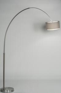 Stojací designová oblouková lampa Adamo Soffito Taupe Yersey (LMD)