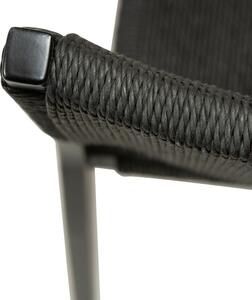 ​​​​​Dan-Form Černá kovová jídelní židle DAN-FORM Loop s výpletem