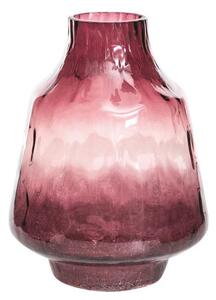Le Herisson - váza skleněná vínová, 19x25 cm