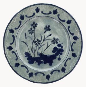 Sada porcelánových servírovacích talířů Vienna Gray Flowers, 6 dílů