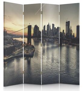Paraván Brooklynský most v New Yorku Rozměry: 145 x 170 cm, Provedení: Klasický paraván