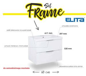 ELITA - SET skříňka + umyvadlo 60cm, bílá, EL.167217