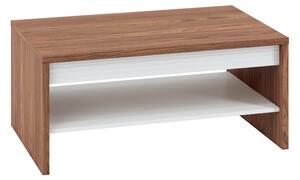 Konferenční stolek - DALLAS 16, ořech/bílá Barva dekorační lišty: bílá