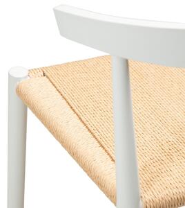 Dan-Form Bílá kovová barová židle DanForm Sava s výpletem 66,5 cm