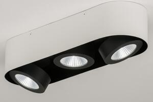 Stropní bodové bílé LED svítidlo Troncetto III Black and White (LMD)
