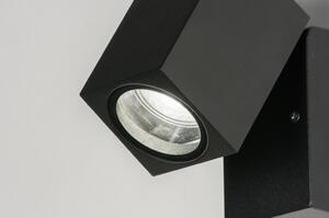 Nástěnné černé koupelnové svítidlo Casolle Black (Moderní naklápěcí nástěnné světlo do koupelny v černé barvě)