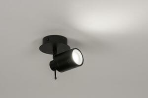 Stropní nebo nástěnné bodové černé koupelnové svítidlo Spot Riva Black (LMD)