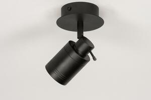 Stropní nebo nástěnné bodové černé koupelnové svítidlo Spot Riva Black (LMD)