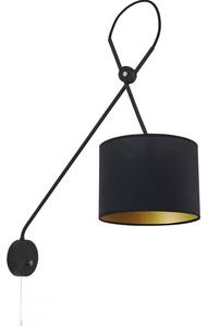 NOWODVORSKI Nástěnná lampa s vypínačem VIPER, černozlatá 6513