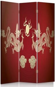 Paraván Red Dragons Rozměry: 110 x 170 cm, Provedení: Klasický paraván