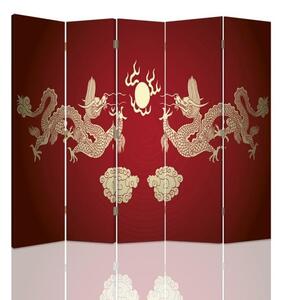 Paraván Red Dragons Rozměry: 110 x 170 cm, Provedení: Klasický paraván