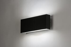 Nástěnné venkovní černé LED svítidlo Nicola (LMD)