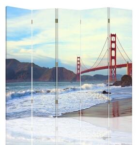 Paraván Golden Gate Bridge Rozměry: 180 x 170 cm, Provedení: Klasický paraván