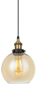 ITALUX Závěsné industriální osvětlení CARDENA, 1xE27, 40W, jantarové sklo MDM-4330/1 GD+AMB