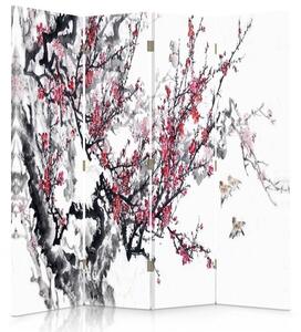 Paraván Jemná japonská třešeň Rozměry: 145 x 170 cm, Provedení: Klasický paraván
