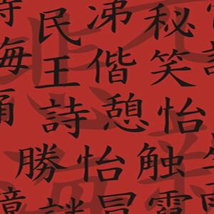 Paraván Japonské znaky Rozměry: 110 x 170 cm, Provedení: Klasický paraván
