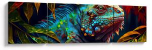 Obraz - Barevný leguán (170x50 cm)